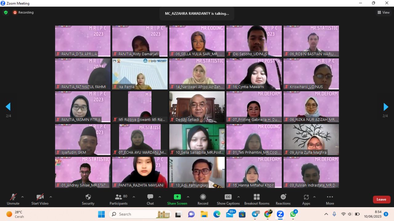 Peserta Memasuki Zoom Meeting dan Penayangan Video HMRMIK